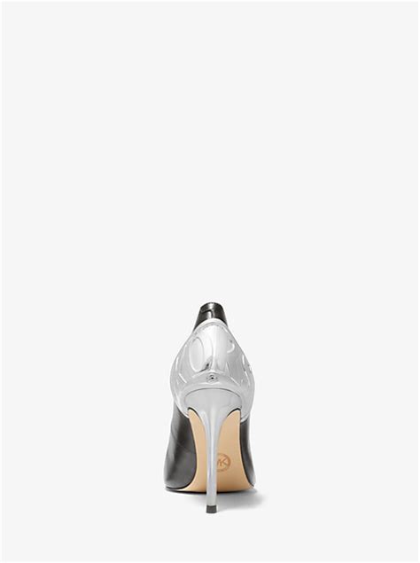 michael kors khloe leather pump|michael kors kitten heel pump.